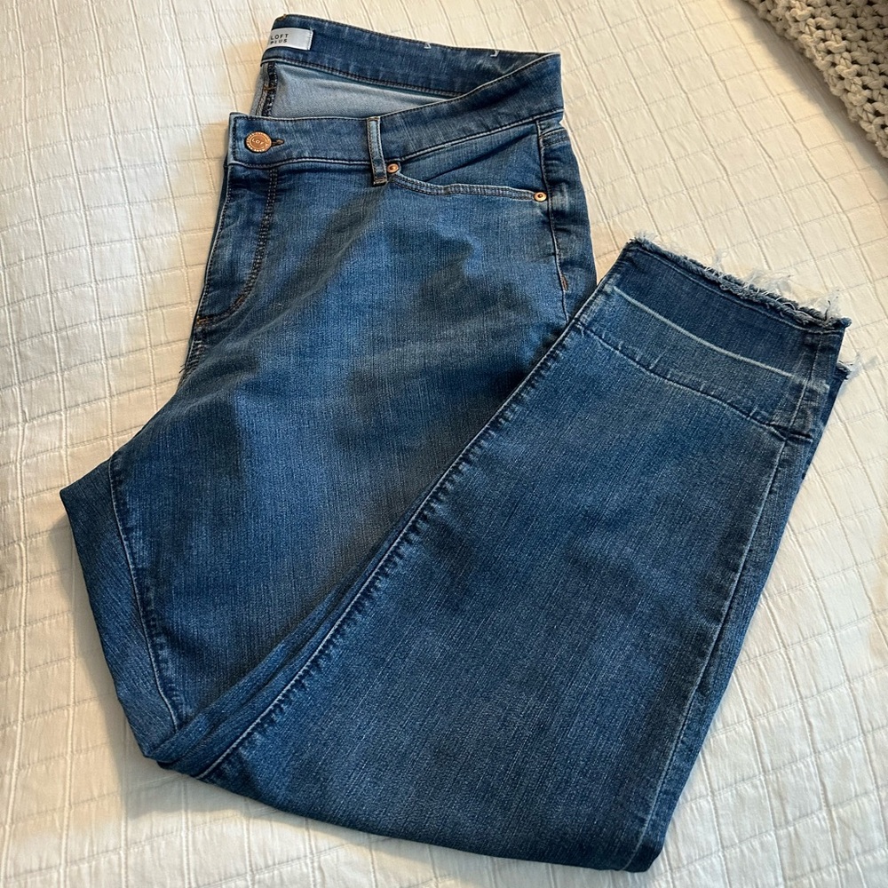 LOFT Blue Ankle Cropped Jeans